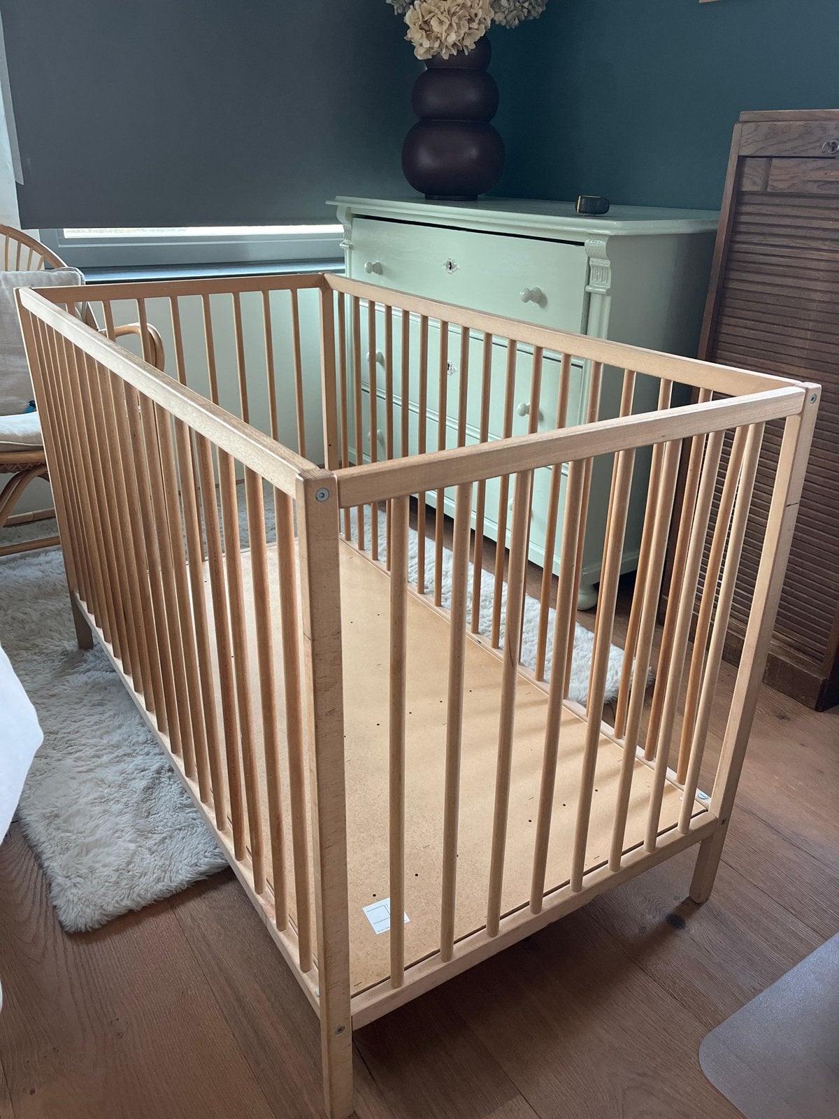 Klassiek IKEA Ledikant Hout - Vintage Look, Ophalen, Gebruikt, Ledikant