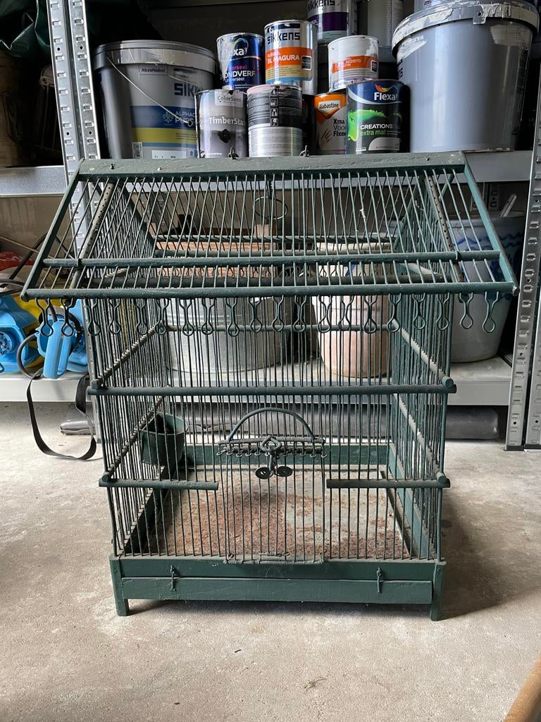 Grote vogelkooi met mooie versieringen, Antiek en Kunst, Curiosa en Brocante, Ophalen