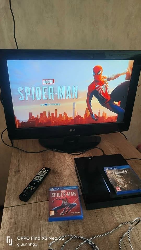 Playstation 4 met games + tv, Ophalen, 1 TB, Met 1 controller, Slim