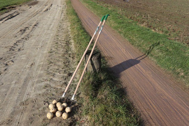 Klootschieten buitenspel familie spel huur verhuur klooten, Ophalen, Zo goed als nieuw, Overige