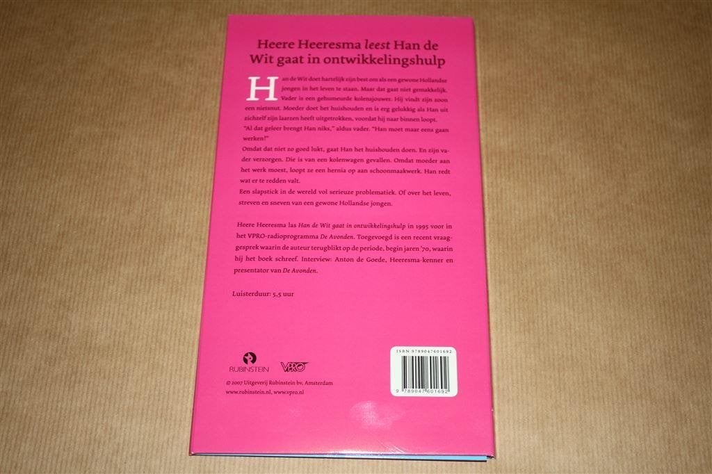 Heere Heeresma leest. Han de Wit in ontwikkelingshulp., Boeken, Ophalen of Verzenden