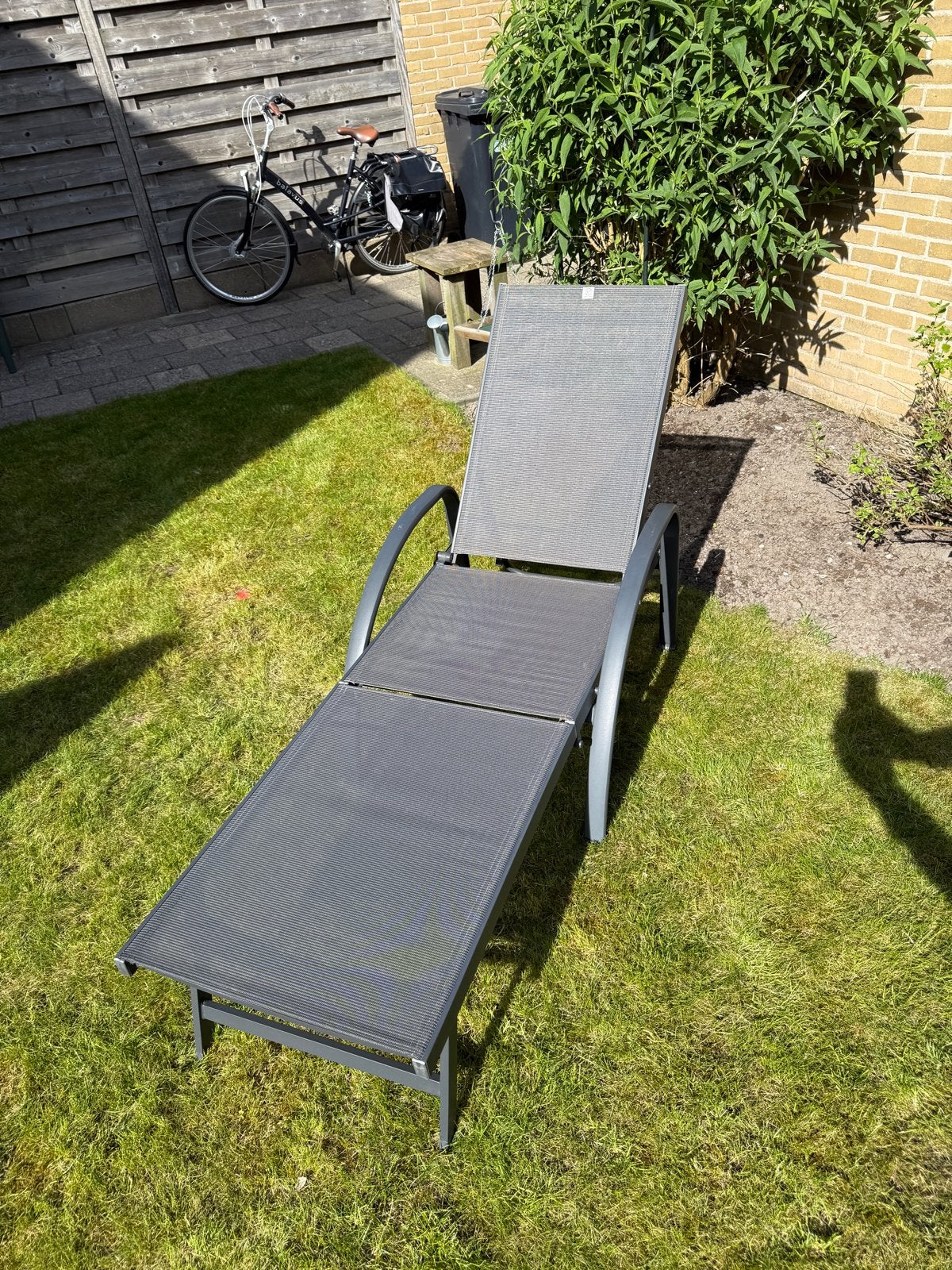 Lichtgewicht Aluminium Ligstoel met Textileen - Royal Patio, Ophalen, Gebruikt, Aluminium, Inklapbaar