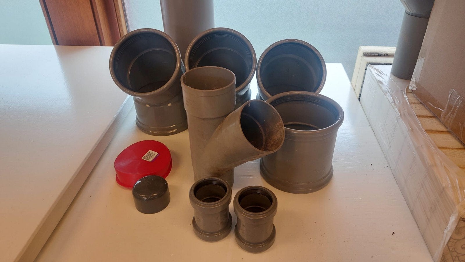 diverse PVC moffen, Ophalen, Pvc, Minder dan 2 meter, 80 mm of meer