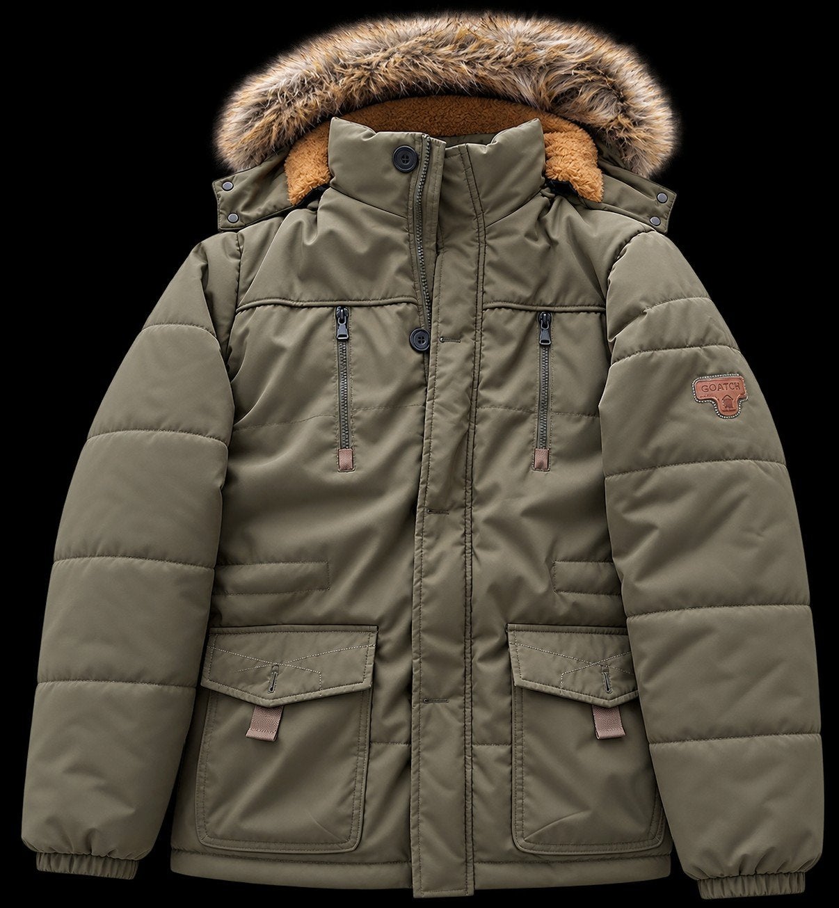 Warme Winterjas 6XL (valt als XL/XXL) met bontkraag, Kleding | Heren, Nieuw, Overige maten, Ophalen of Verzenden, New Fashion