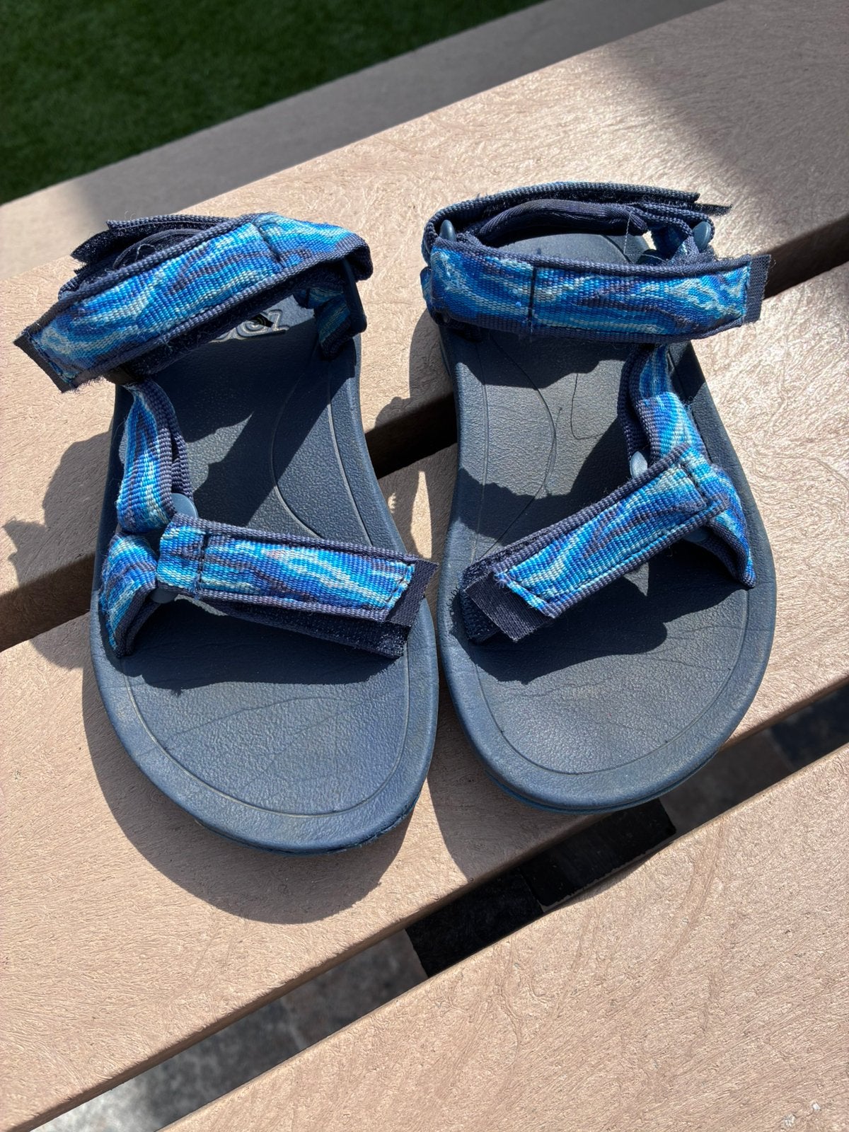 Blauwe teva sandalen maat 28, Gebruikt, Jongen of Meisje, Schoenen, Ophalen of Verzenden