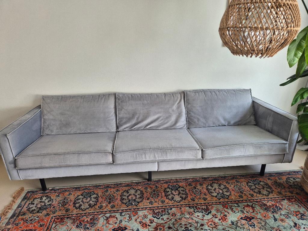 Bank, Huis en Inrichting, Banken | Bankstellen, Gebruikt, Rechte bank, Vierpersoons of meer, 250 tot 300 cm, 75 tot 100 cm, Stof