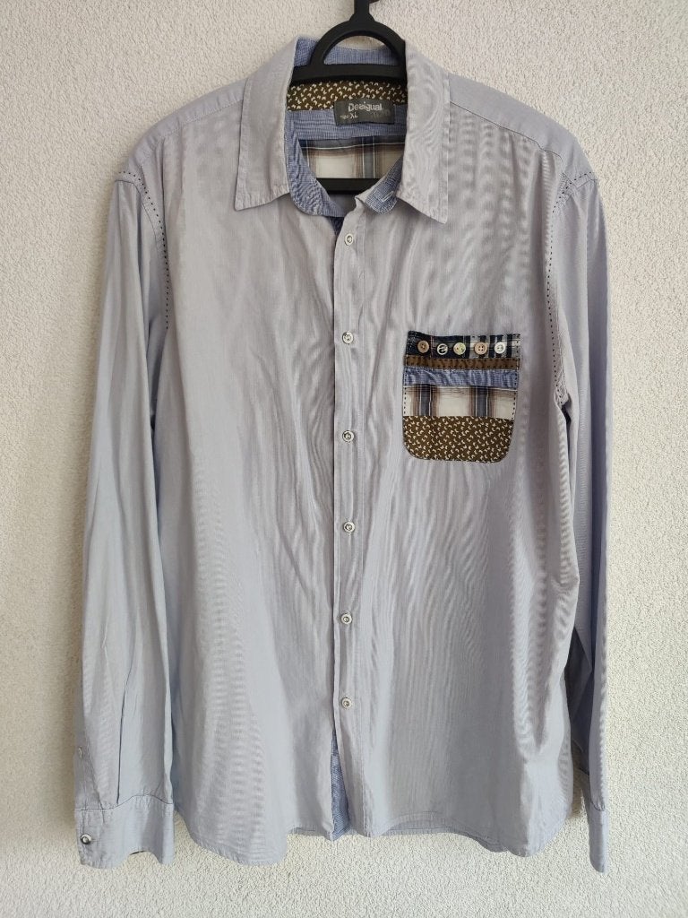 015. Desigual overhemd - Maat XL - Lange mouwen, Ophalen of Verzenden, Zo goed als nieuw, Desiguel, Halswijdte 43/44 (XL)