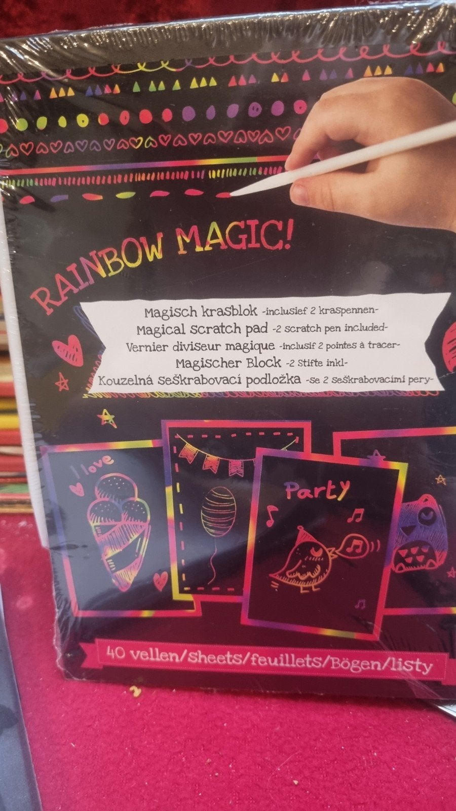 2x Rainbow Magic Krasblok - 40 vellen met 2 kraspennen, Verzenden, Overige thema's, Nieuw, Meerkleurig