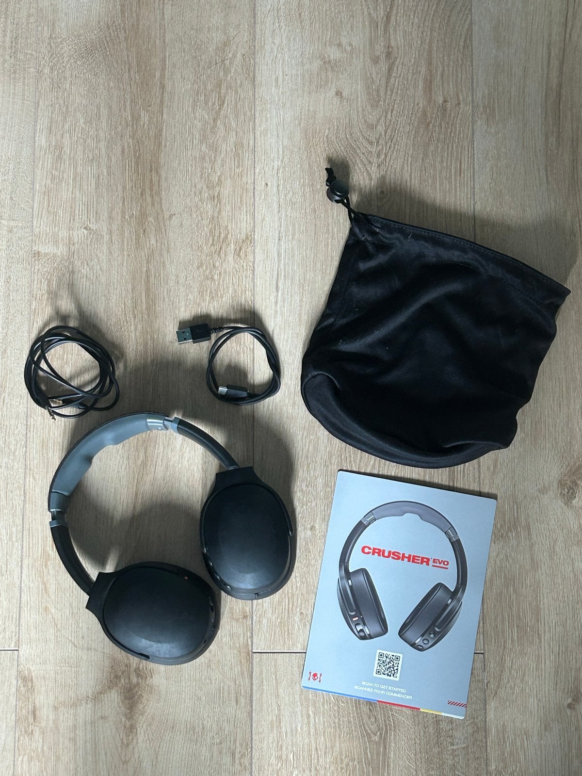 Skullcandy Crusher Evo koptelefoon met alle toebehoren, Ophalen, Bluetooth, Zo goed als nieuw, Skullcandy
