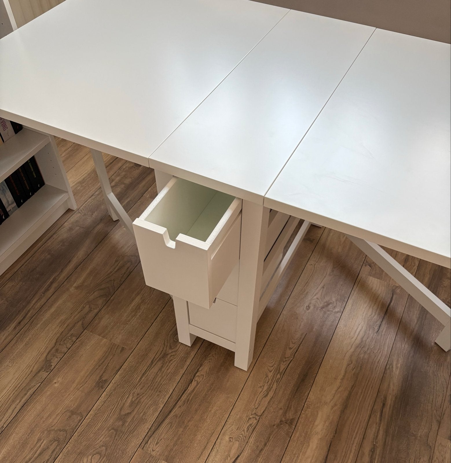 IKEA Norden Klaptafel - Wit, Compact en Praktisch, Huis en Inrichting, Tafels | Eettafels, Zo goed als nieuw, 50 tot 100 cm, 150 tot 200 cm