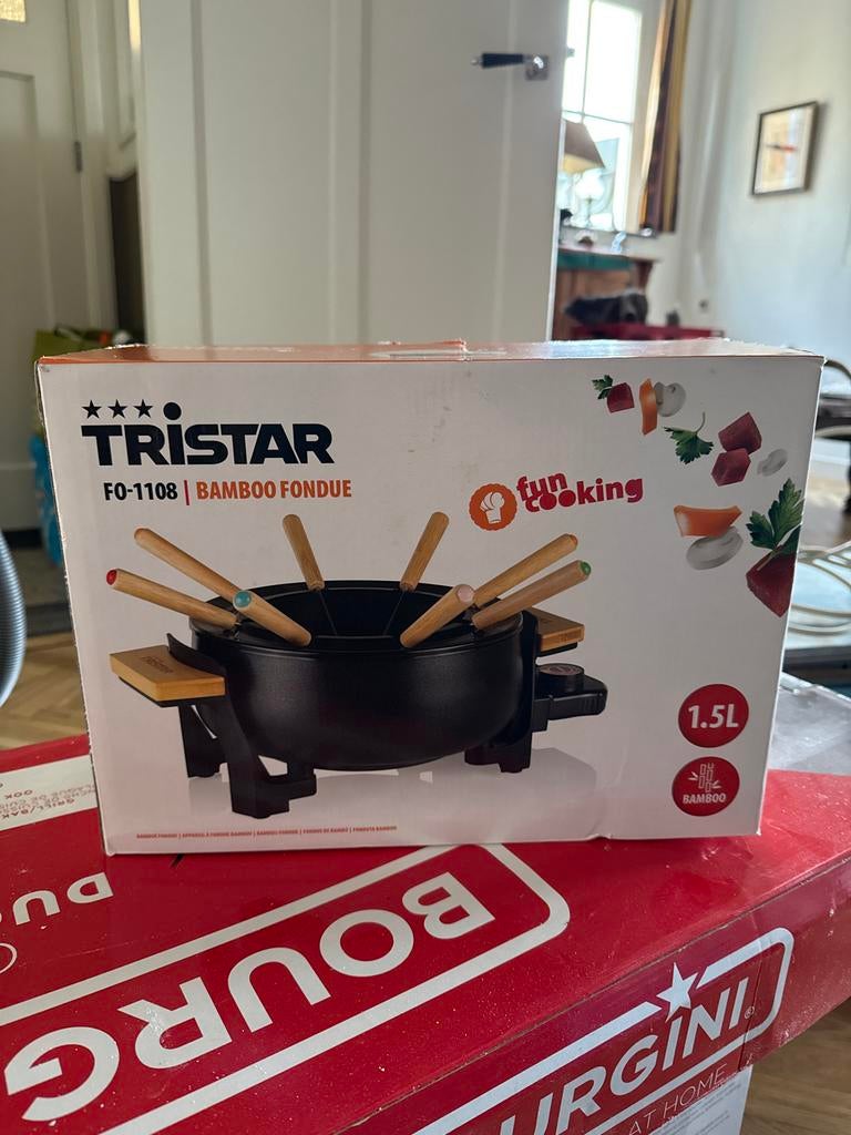 Tristar FO-1108 Bamboe Fondue, Ophalen of Verzenden, Nieuw, Elektrisch, Fondueset