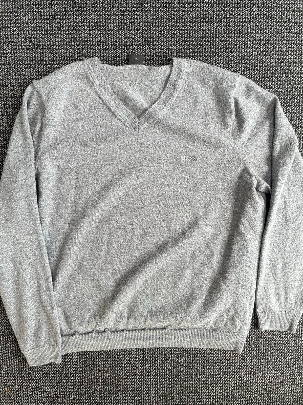 Hugo Boss V-hals trui - Grijs maat m, Verzenden, Zo goed als nieuw, Maat 48/50 (M), Grijs