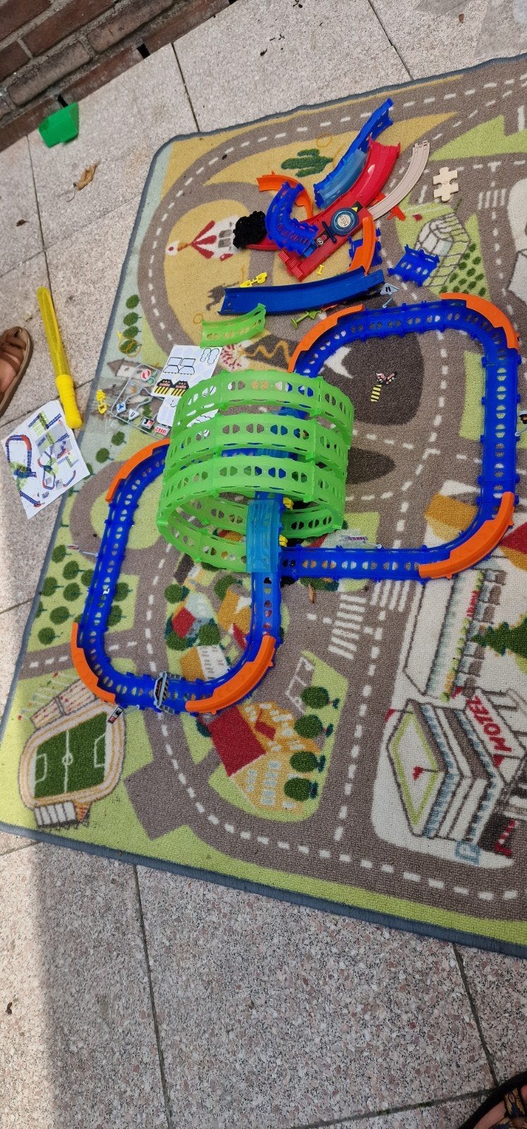 Hot Wheels Racebaan met Looping en Diverse Onderdelen, Gebruikt, Ophalen of Verzenden, Hot Wheels, Met looping