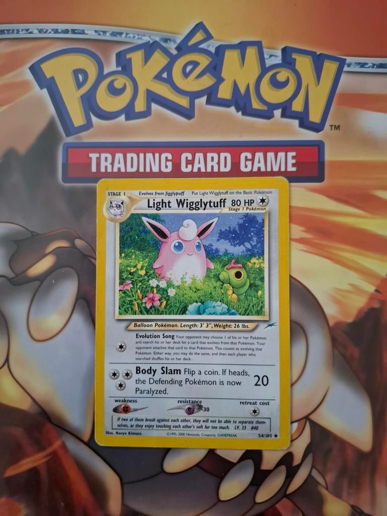 Light wigglytuff 54/105 Neo Destiny pokemon kaart, Ophalen of Verzenden, Gebruikt, Losse kaart