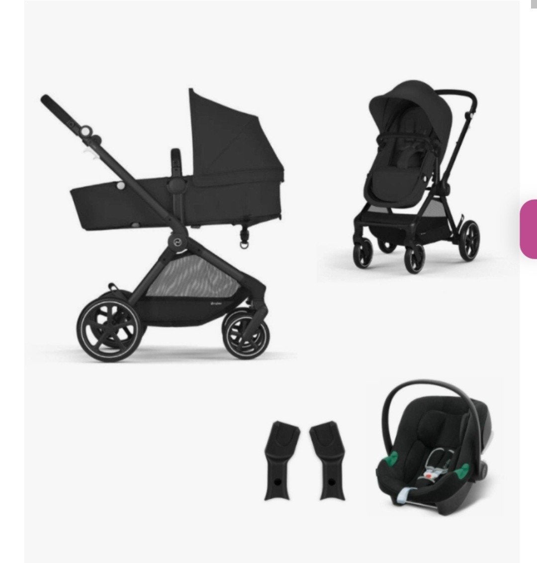 Cybex kinderwagen 3 in 1 EOS Black moon  - Zo goed als nieuw, Ophalen of Verzenden, Zo goed als nieuw, Overige merken, Verstelbare duwstang