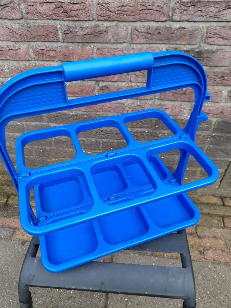 Retro opvouwbare flessendrager - Handig en compact, Ophalen of Verzenden, Gebruikt