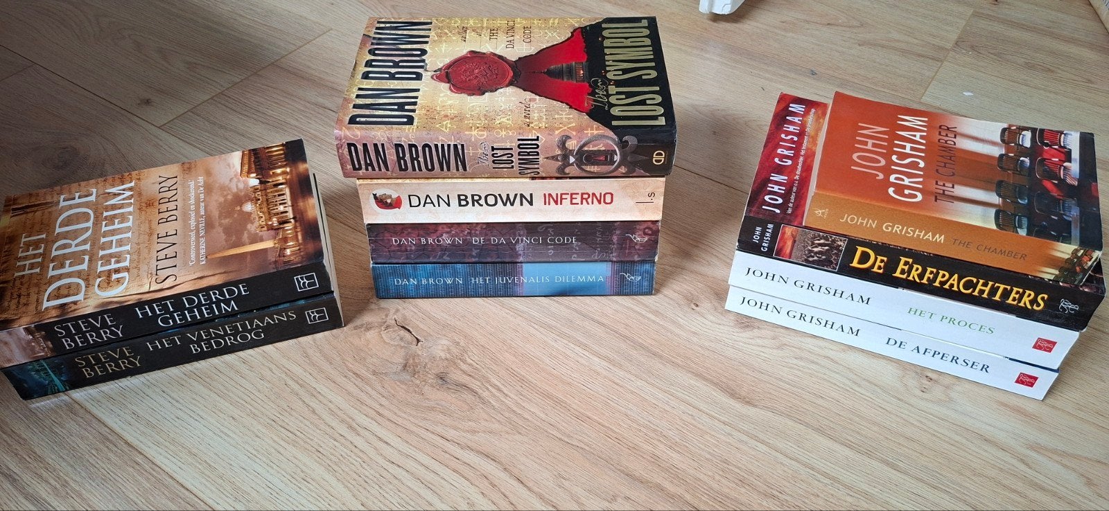 Boekenpakket: Dan Brown, John Grisham, Steve Berry, Boeken, Ophalen of Verzenden, Zo goed als nieuw, Dan Brown, John Grisham, Steve Berry