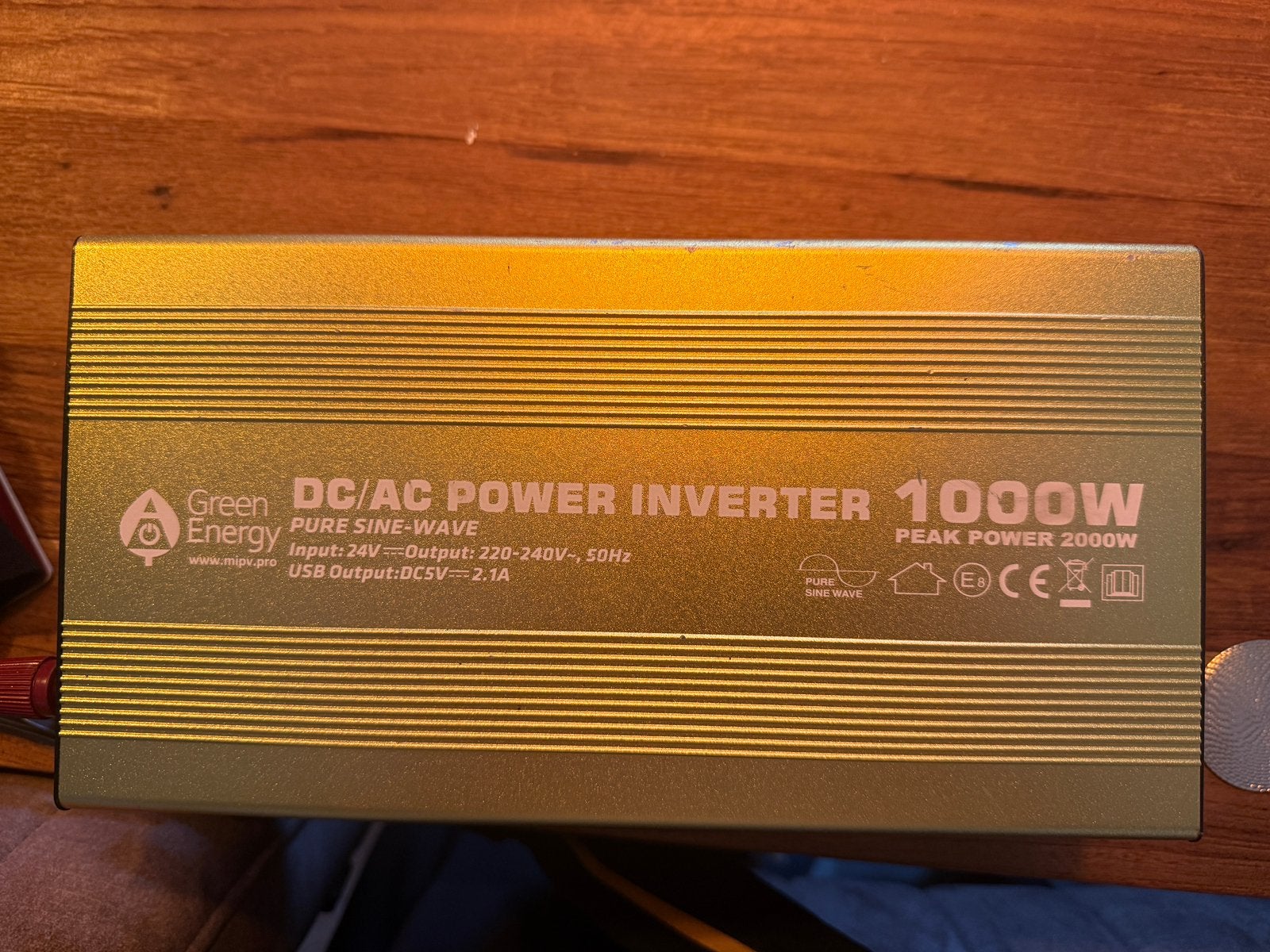 Omvormer 24v 1000w pure sinus, Ophalen of Verzenden, Zo goed als nieuw