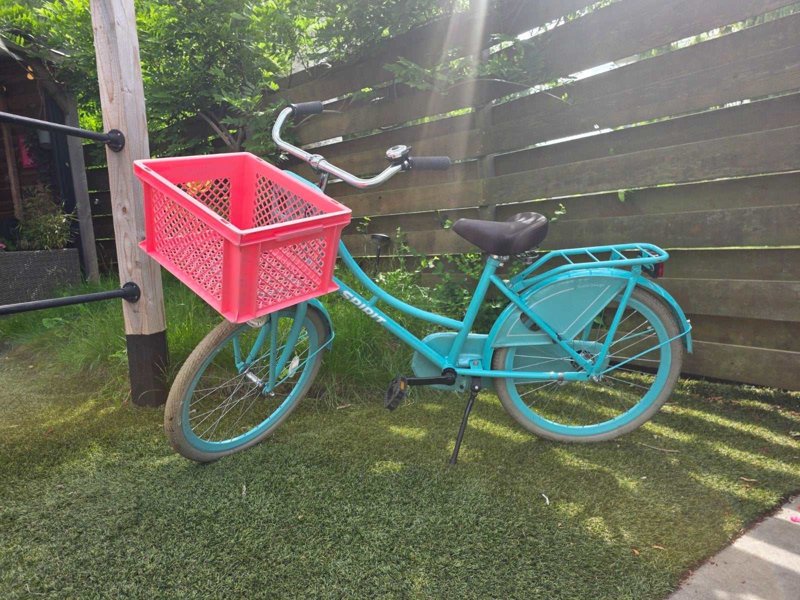 Leuke 22 inch meisjesfiets met mandje, Ophalen, Gebruikt, Spirit, Terugtraprem