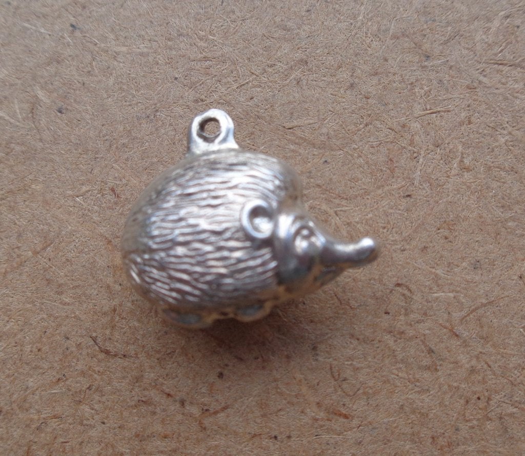 zilveren vintage bedel egel [762], Overige merken, Verzenden, Zo goed als nieuw, 1 bedel
