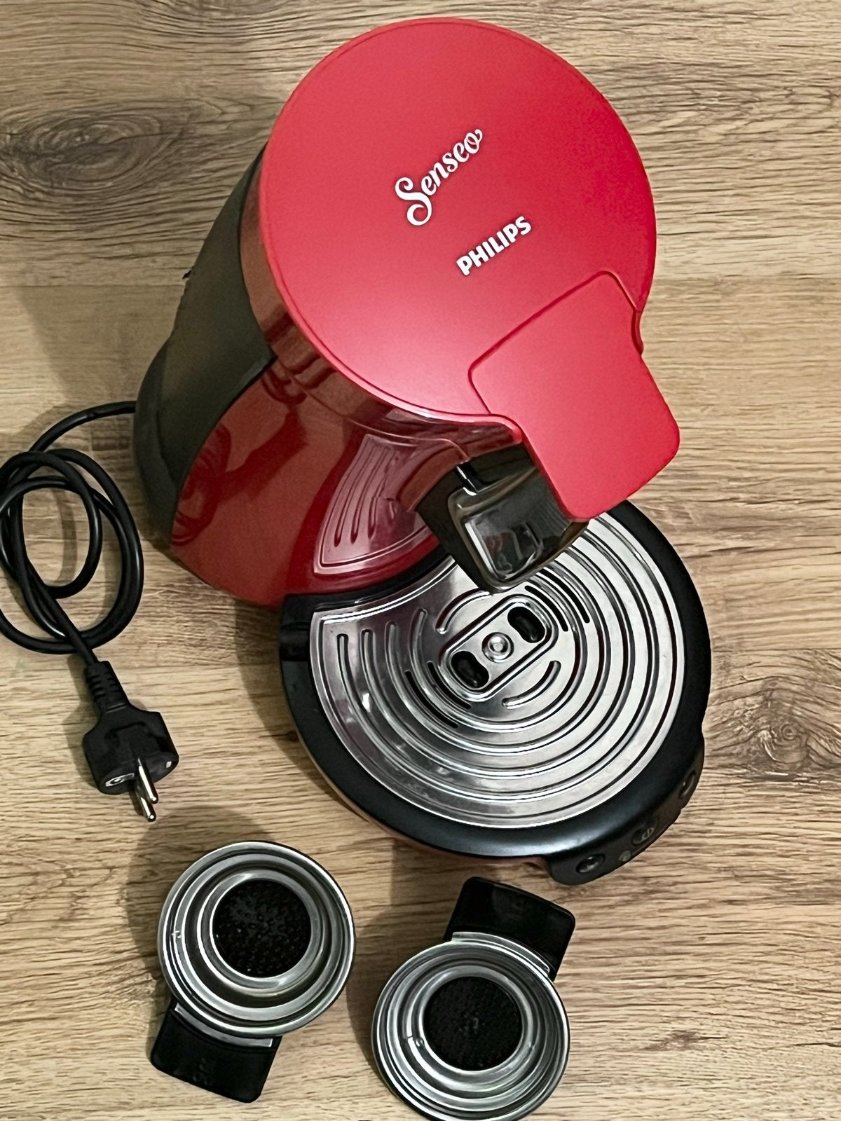 Philips Senseo Original Plus Koffiepadapparaat Rood, Ophalen of Verzenden, Zo goed als nieuw