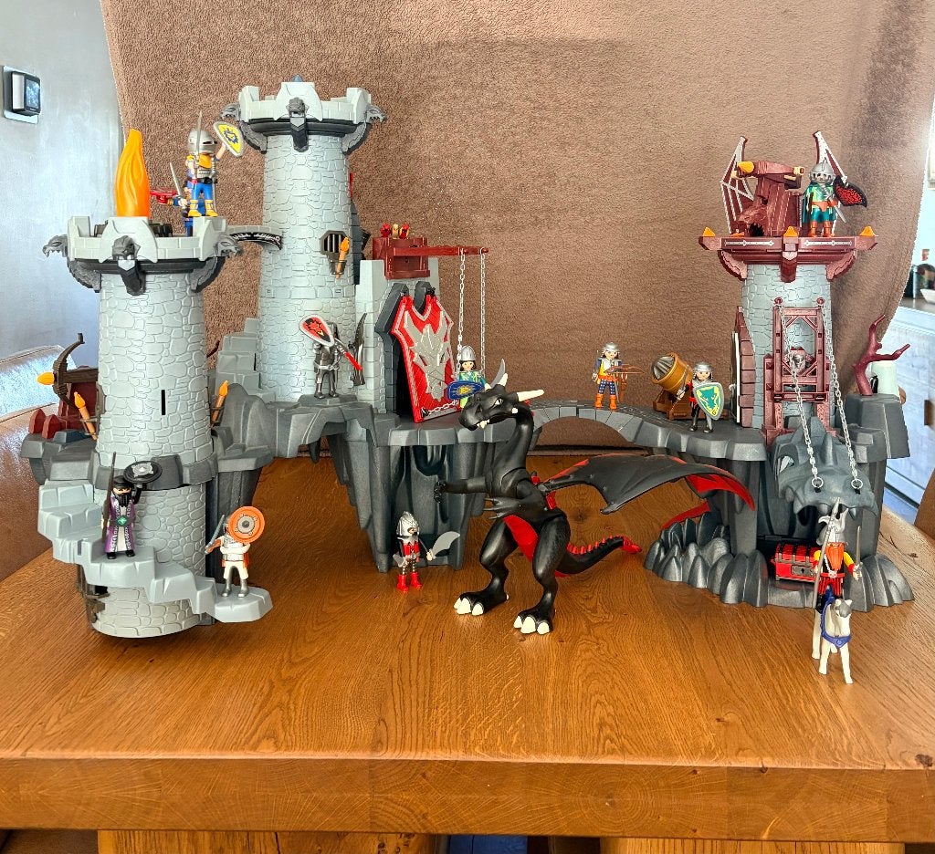 Playmobil Grote Drakenburcht met Draak-98% Compleet, Ophalen, Gebruikt, Complete set, Kasteel/Fort