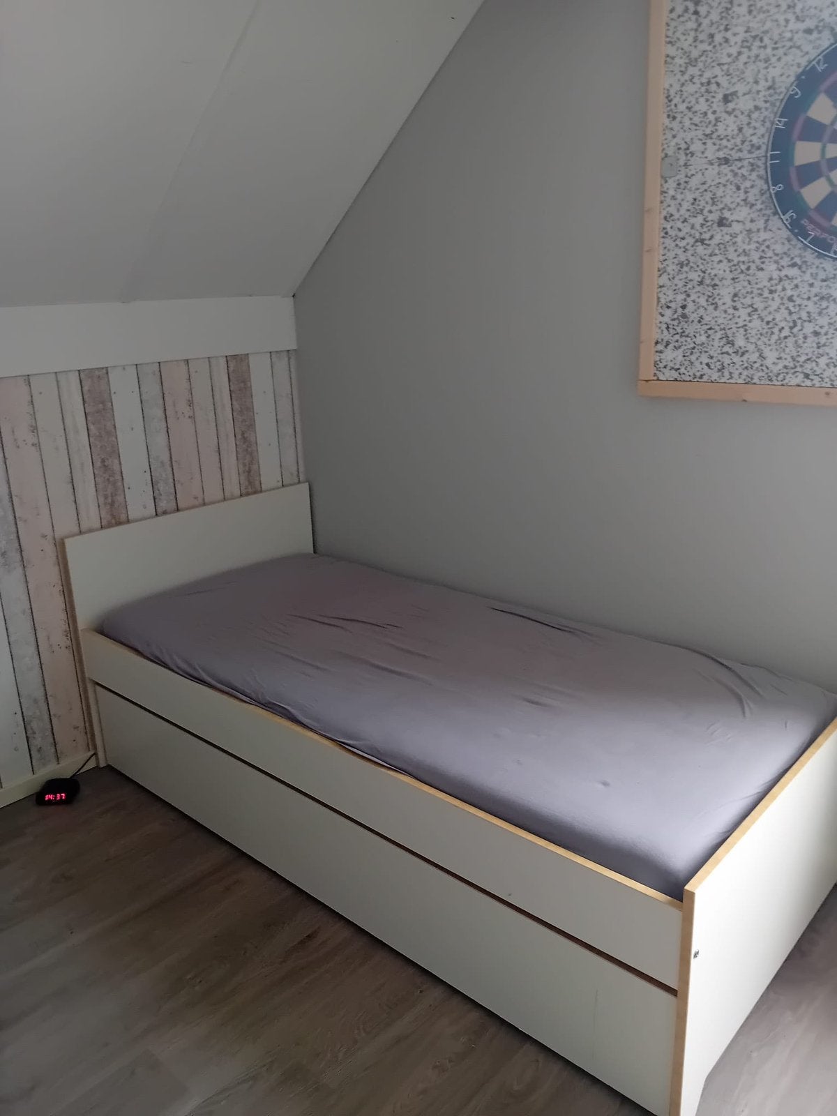 1 persoons bed met onderbed, Ophalen, Gebruikt, 90 cm, Eenpersoons