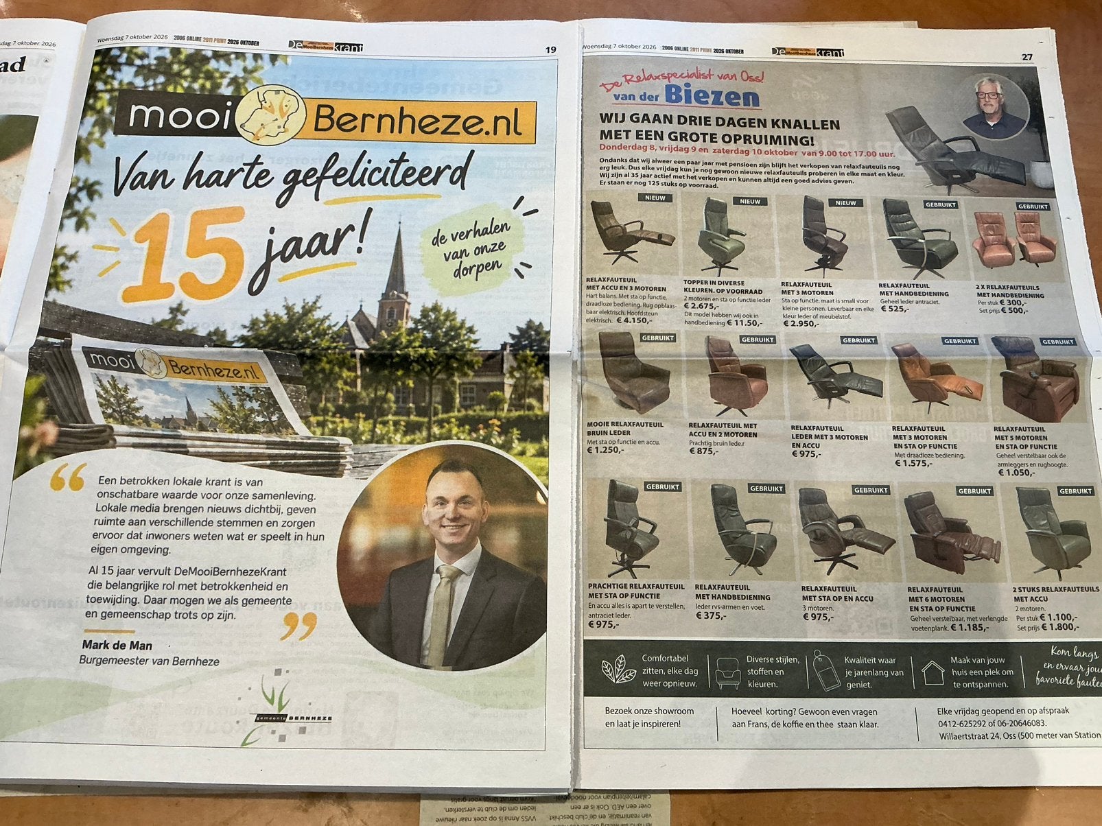 Relaxfauteuils in de opruiming, Ophalen of Verzenden, Zo goed als nieuw