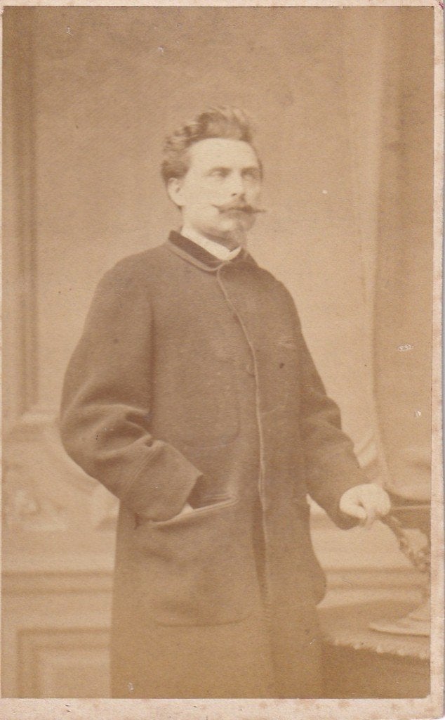 Antieke Franse CDV Foto Heer - Parijs Rue St Dominique, Gebruikt, Verzenden, Foto, Voor 1940