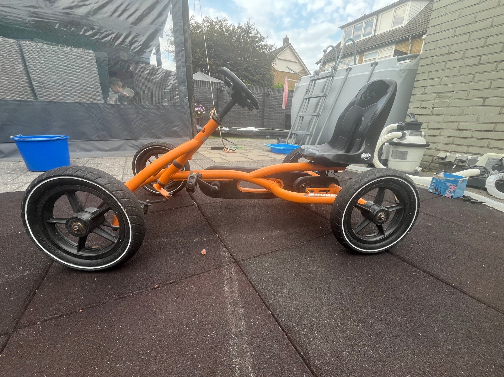Berg skelter oranje, Ophalen, Gebruikt, Berg