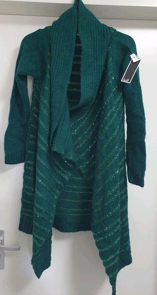 Groen turquoise vest met pailletten, maat M, Ophalen of Verzenden, Nieuw, Maat 38/40 (M), Groen