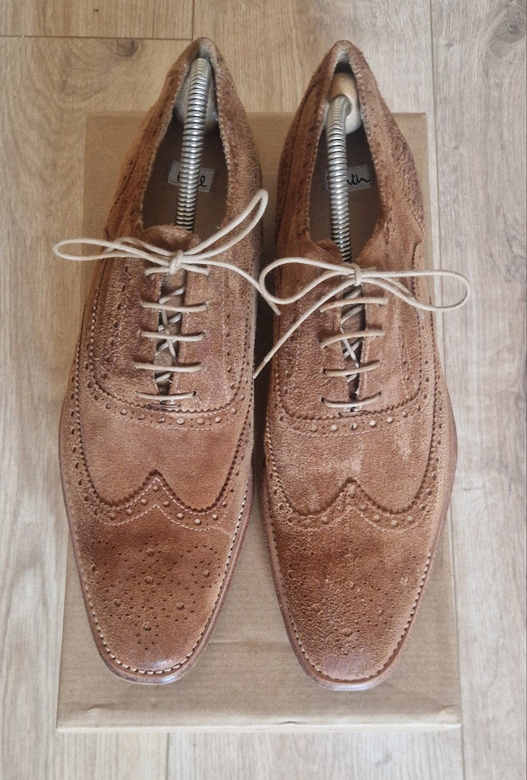 Paul Smith Starr brogues suède handgemaakt kalfsleer 8 42 AN, Kleding | Heren, Paul Smith, Bruin, Overige typen, Ophalen of Verzenden