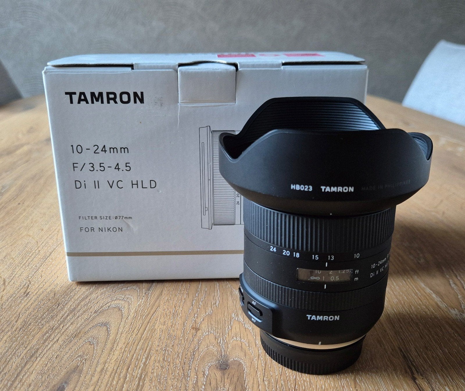 Tamron 10-24mm f/3.5-4.5 Di II VC HLD (Nikon F-mount)., Ophalen of Verzenden, Zo goed als nieuw, Nikon F-mount, Groothoeklens