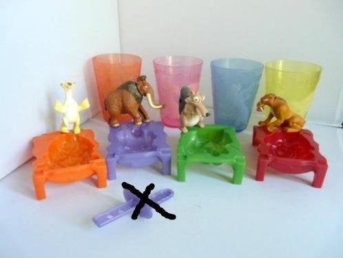 McDonalds 2009 # serie Ice-Age bekers-ijsvormen-diertjes, Ophalen of Verzenden, Overige figuren, Zo goed als nieuw, Beeldje of Figuurtje