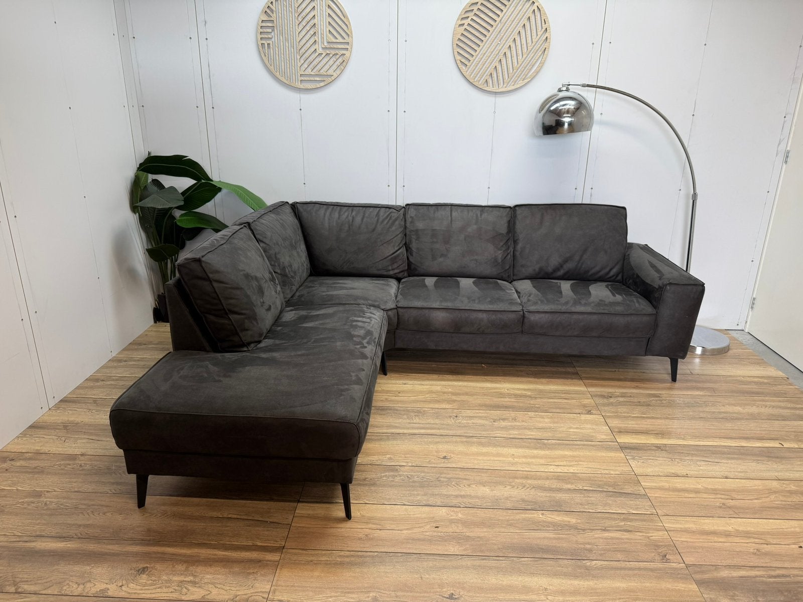 Haco Showroommodel Hoekbank – Antraciet – Nieuwstaat, 125 cm of meer, Vierkant, 125 cm of meer, Ophalen of Verzenden