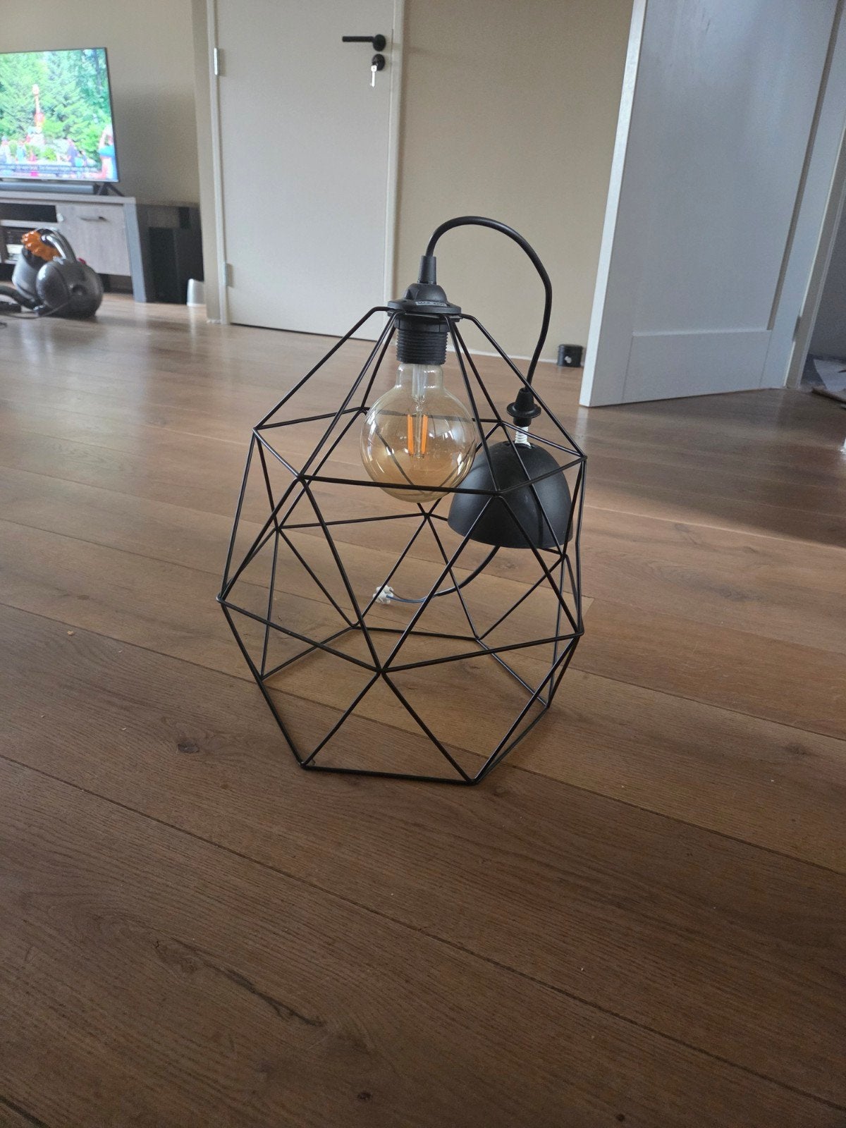 IKEA BRASA Hanglamp Zwart - Geometrisch Design, Zo goed als nieuw, Metaal, Modern, Industrieel, Geometrisch, E27 (groot)