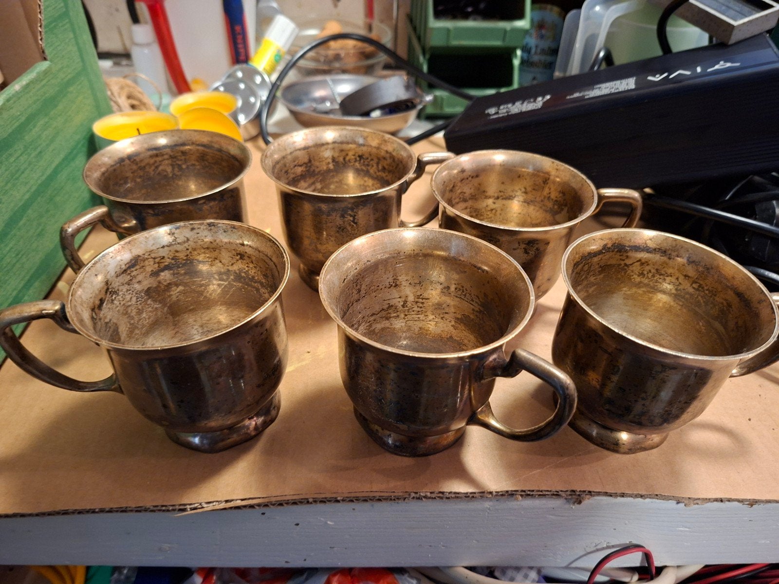 6 koperen bekers, Ophalen of Verzenden, Brons