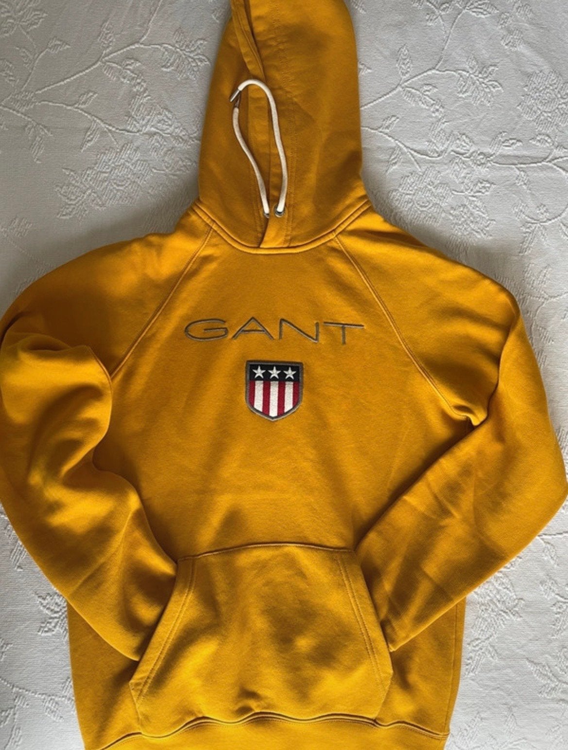 GANT Heren Hoodie - Geel met Logo - Maat S, Ophalen, Nieuw, Maat 46 (S) of kleiner, Geel
