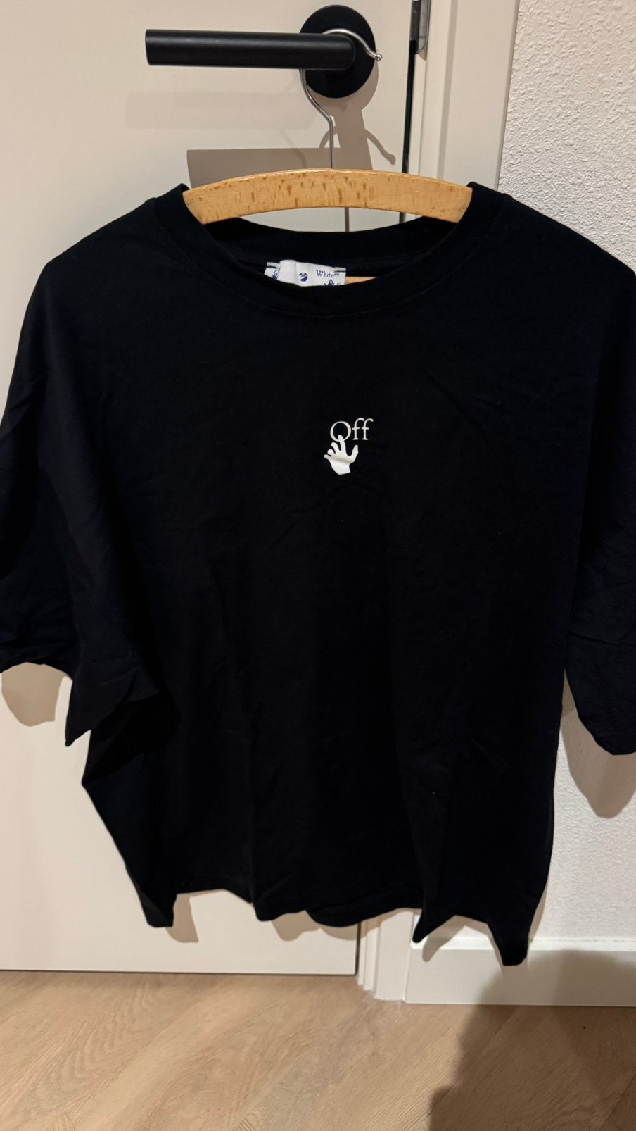 Off white shirt, Ophalen of Verzenden, Zo goed als nieuw, Zwart