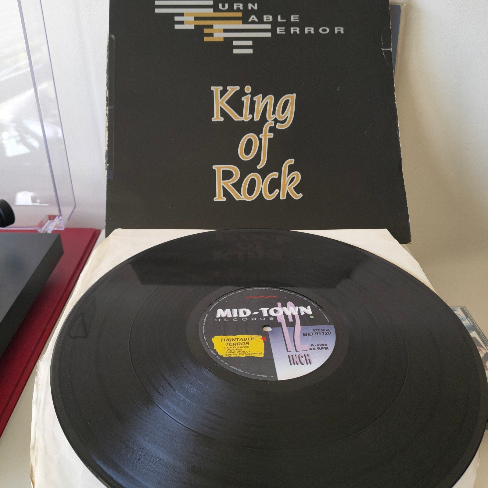 Turntable Terror - King of Rock 12 inch vinyl (1992), LP, Gebruikt, Ophalen of Verzenden, Elektronisch