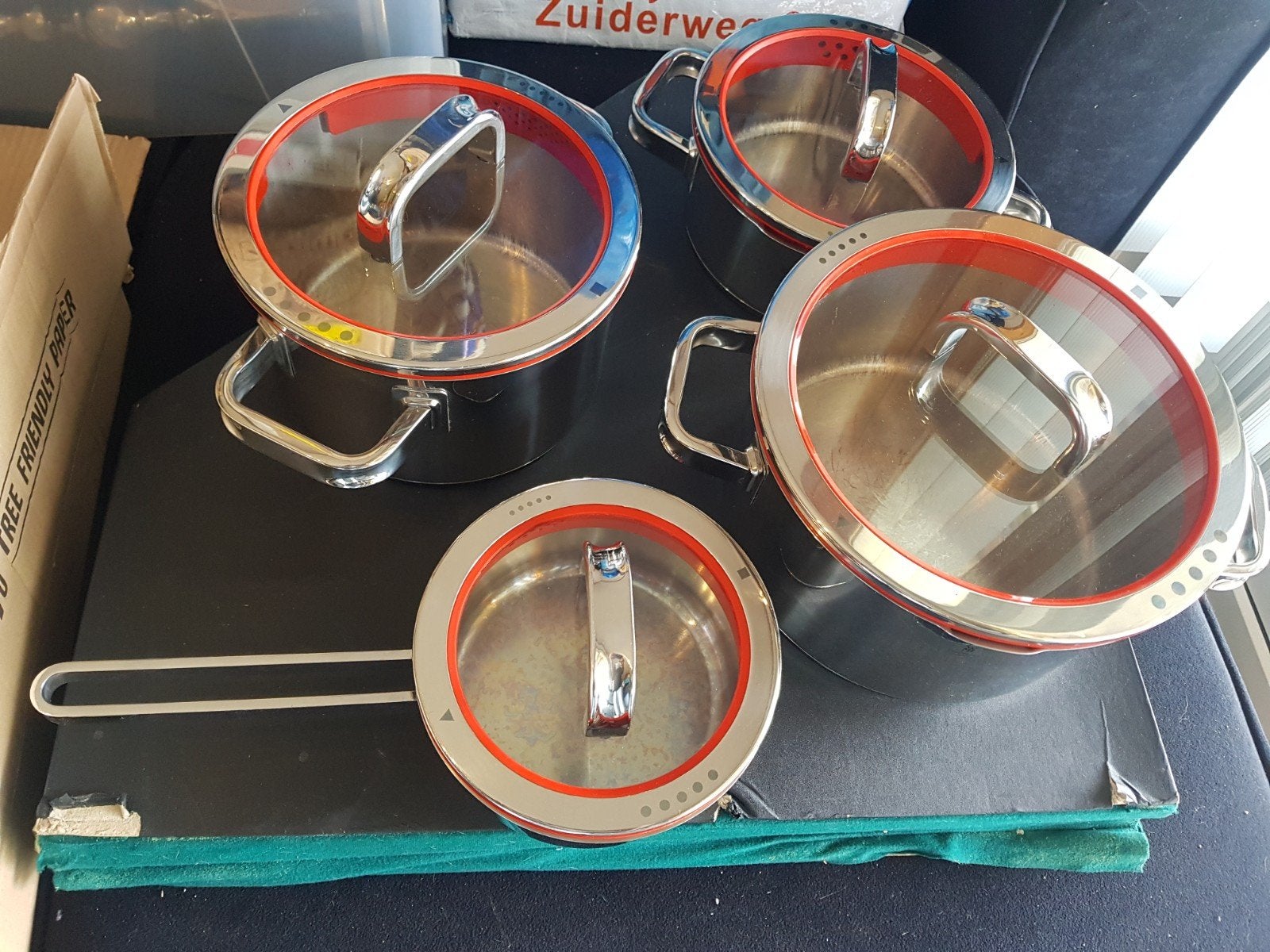 WMF Pannenset 4-delig met 8 onderdelen niet vaak gebruikt, Huis en Inrichting, Keuken | Potten en Pannen, Ophalen of Verzenden