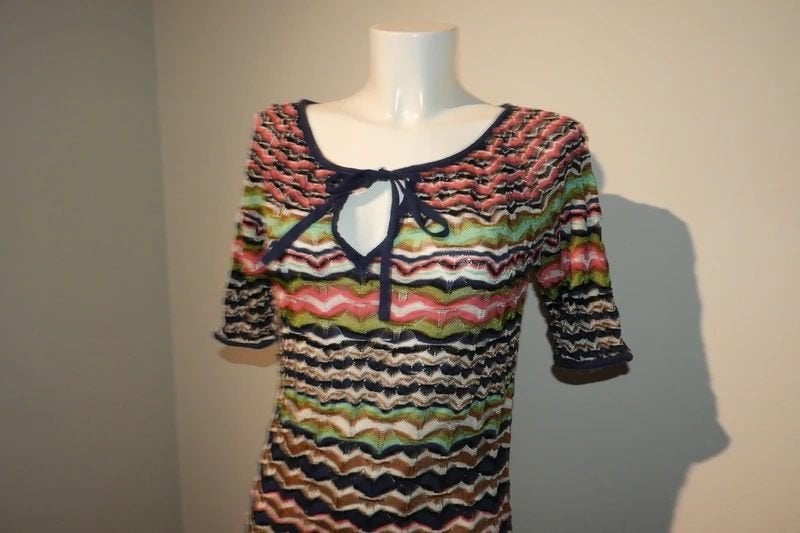 Missoni fijn gebreid truitje top in motief multi color I42, Overige kleuren, Verzenden, Missoni, Maat 36 (S)
