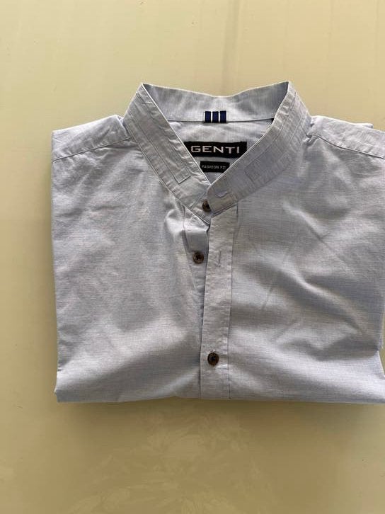 GENTI Fashion Fit Heren overhemd - Halswijdte 45, Kleding | Heren, Ophalen of Verzenden, Nieuw, Blauw, Overige halswijdtes