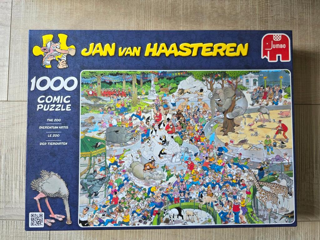 Jan van Haasteren Dierentuin Artis 1000 stukjes, Ophalen, 500 t/m 1500 stukjes, Zo goed als nieuw
