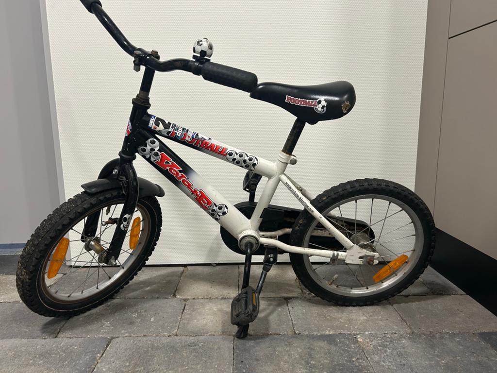 16 inch jongensfiets voetbal, Terugtraprem, Gebruikt, Minder dan 49 cm, Ophalen