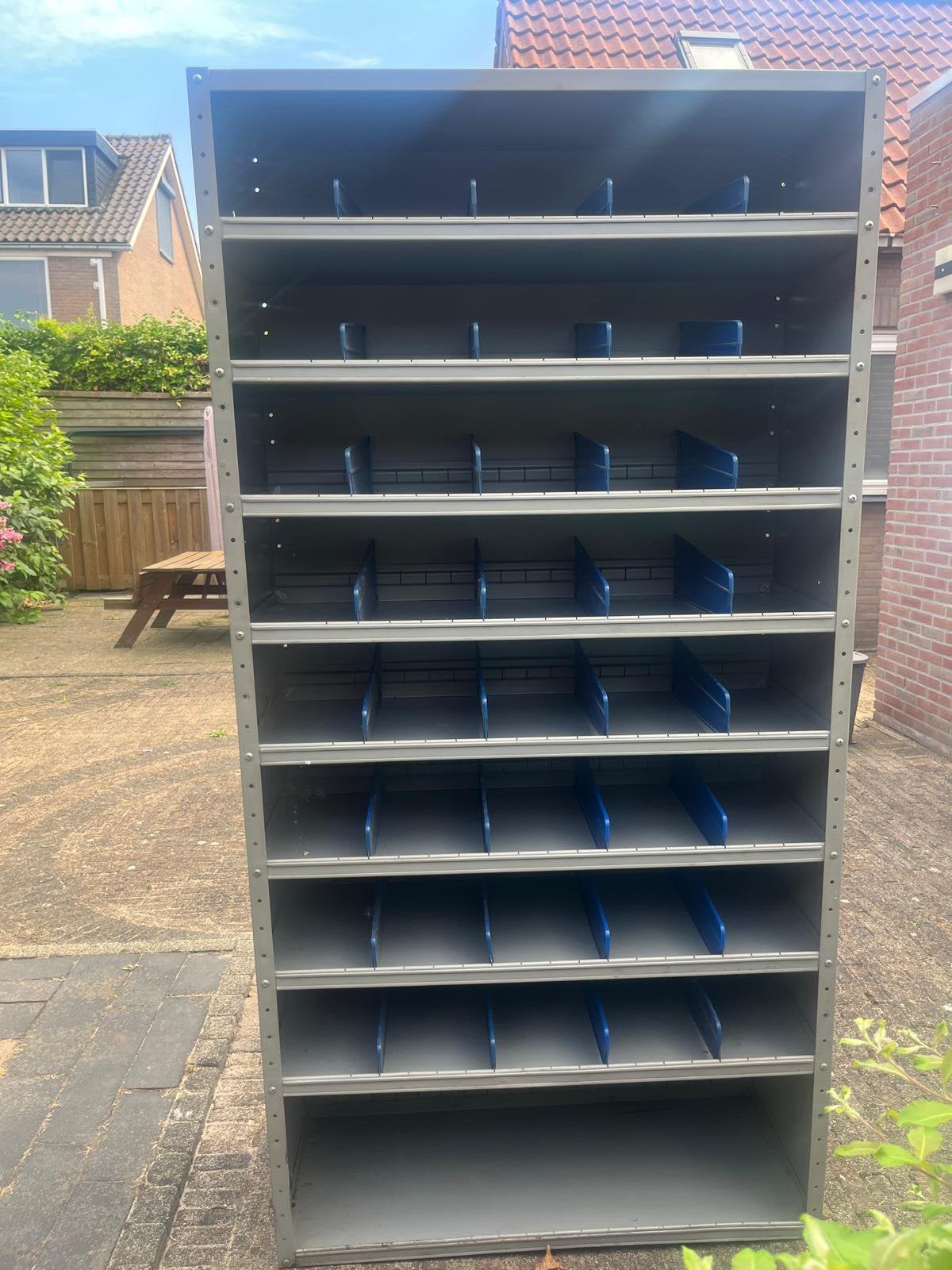 Stalen vakkenkast, Ophalen, Gebruikt, 50 tot 100 cm, Metaal