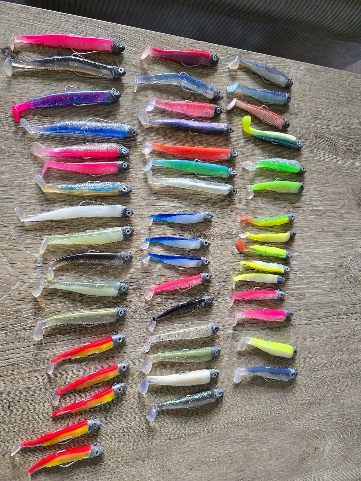 Grote partij softbaits / shads voor het zeebaars vissen, Ophalen of Verzenden, Gebruikt, Kunstaas