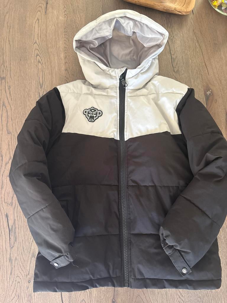 Black Bananas JR. Jas met capuchon - Zwart/Wit, Kinderen en Baby's, Kinderkleding | Maat 152, Ophalen of Verzenden, Zo goed als nieuw