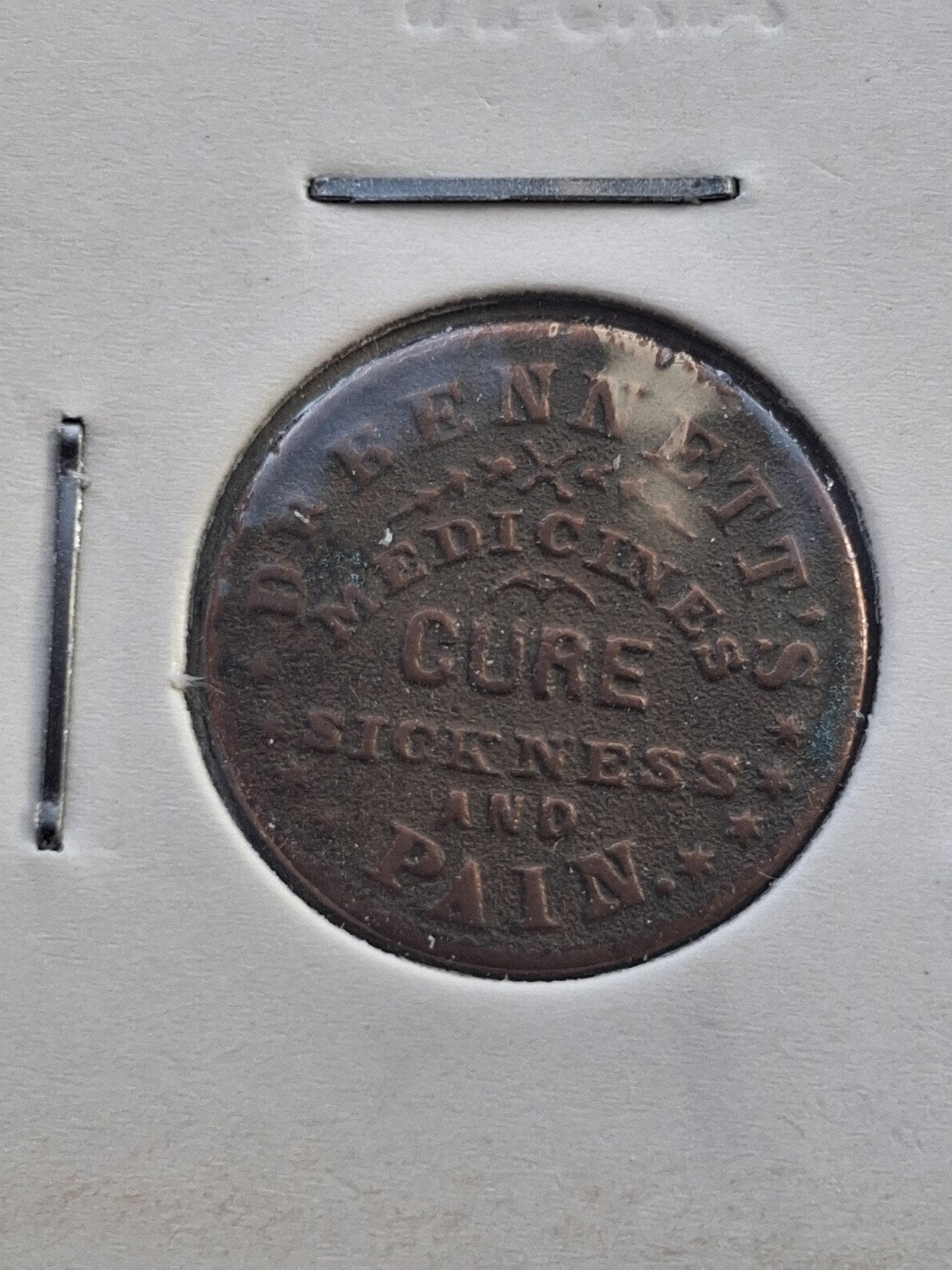 Civil war token Dr. Bennett's Medicines, Ophalen of Verzenden, Overige materialen