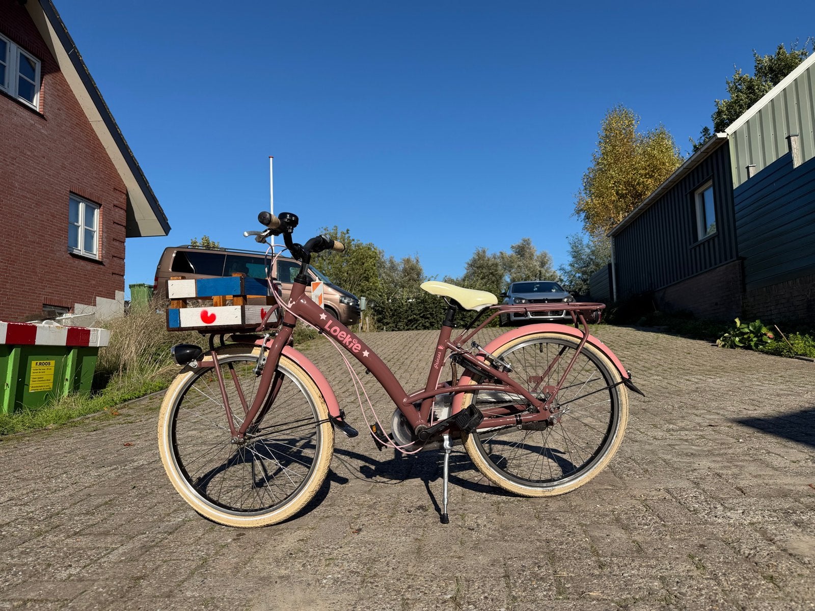 Loekie Meisjes Kinderfiets - Perfect voor de jonge fietser!, Ophalen, Terugtraprem, 22 inch, Gebruikt